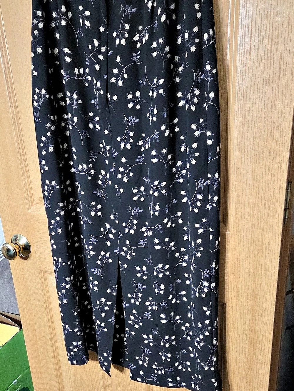 Floral Maxi Dress in Black & White Like New